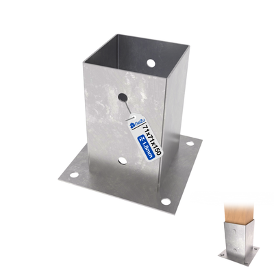 Square Bolt Down Post Support Base | Post Shoe