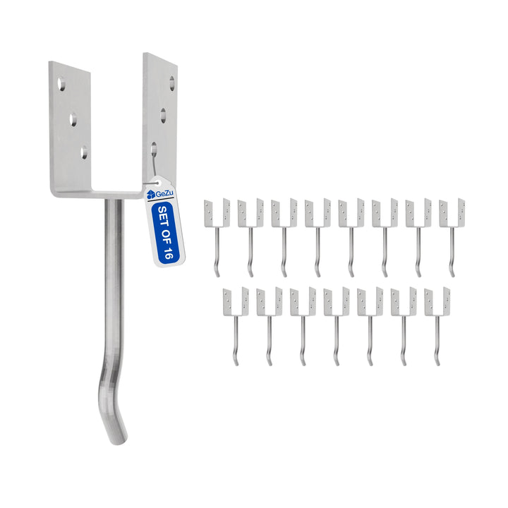 Concrete In U Shaped Post Holder With Bent Rod Bundle
