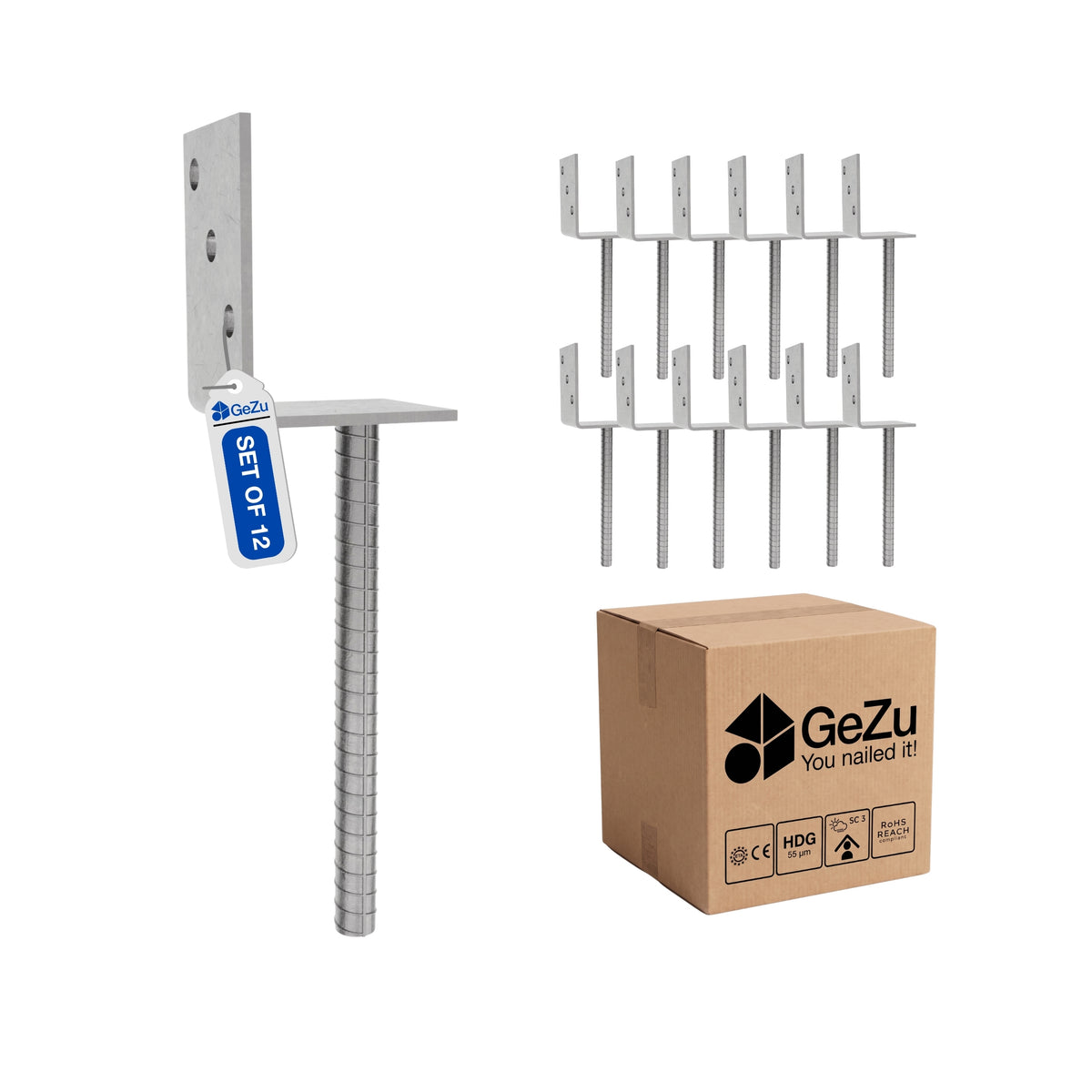 L shape post support - 70 mm width - Gezu Impex