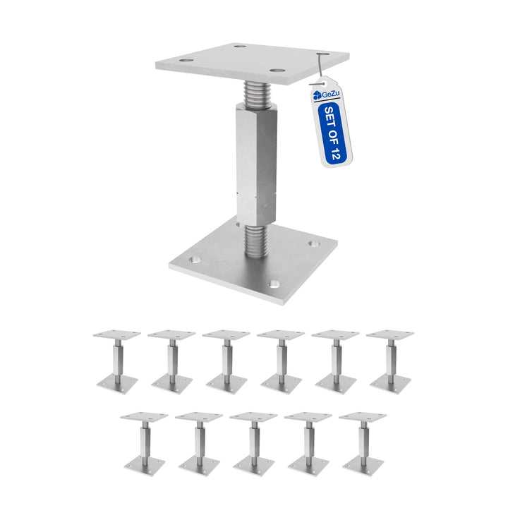 Bolt Down Elevated Adjustable Post Base Bundle