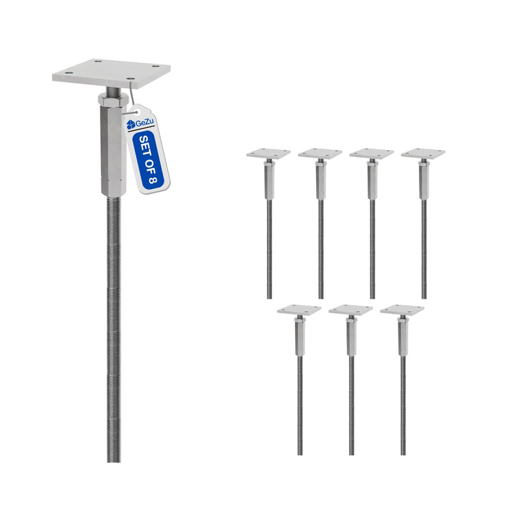 Adjustable T post support for concrete Bundle