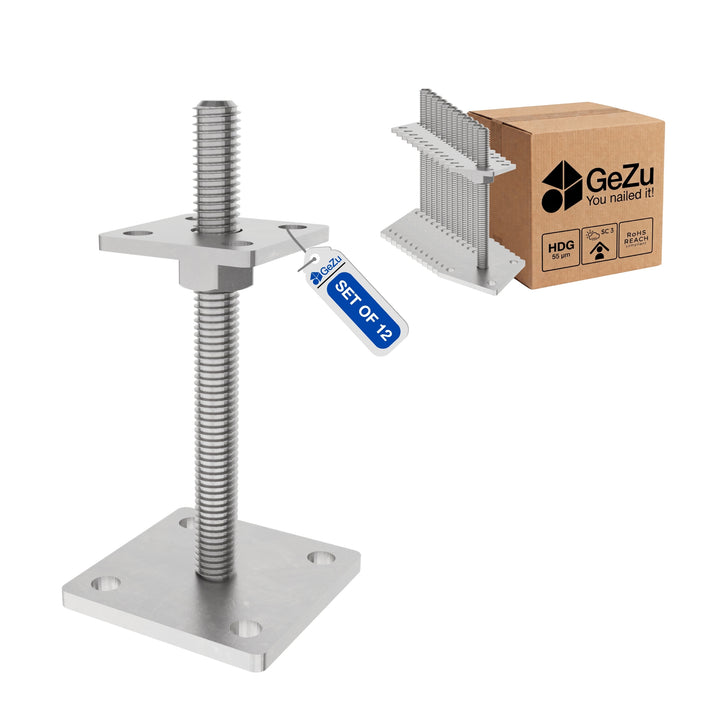Adjustable height support post - 50 x 50 mm - Gezu Impex