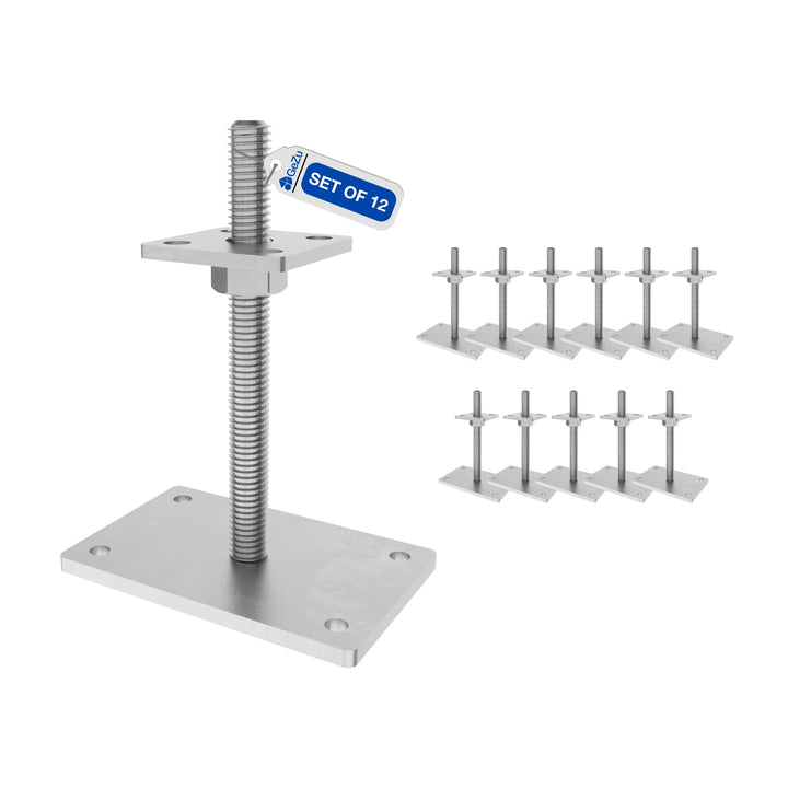 Height Adjustable Bolt Down Post Support | Post Base Bundle