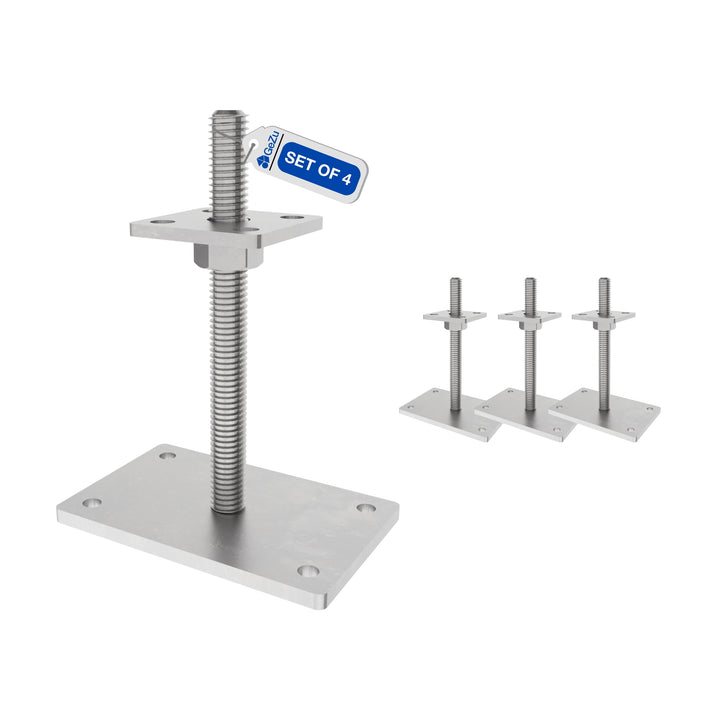 Height Adjustable Bolt Down Post Support | Post Base Bundle