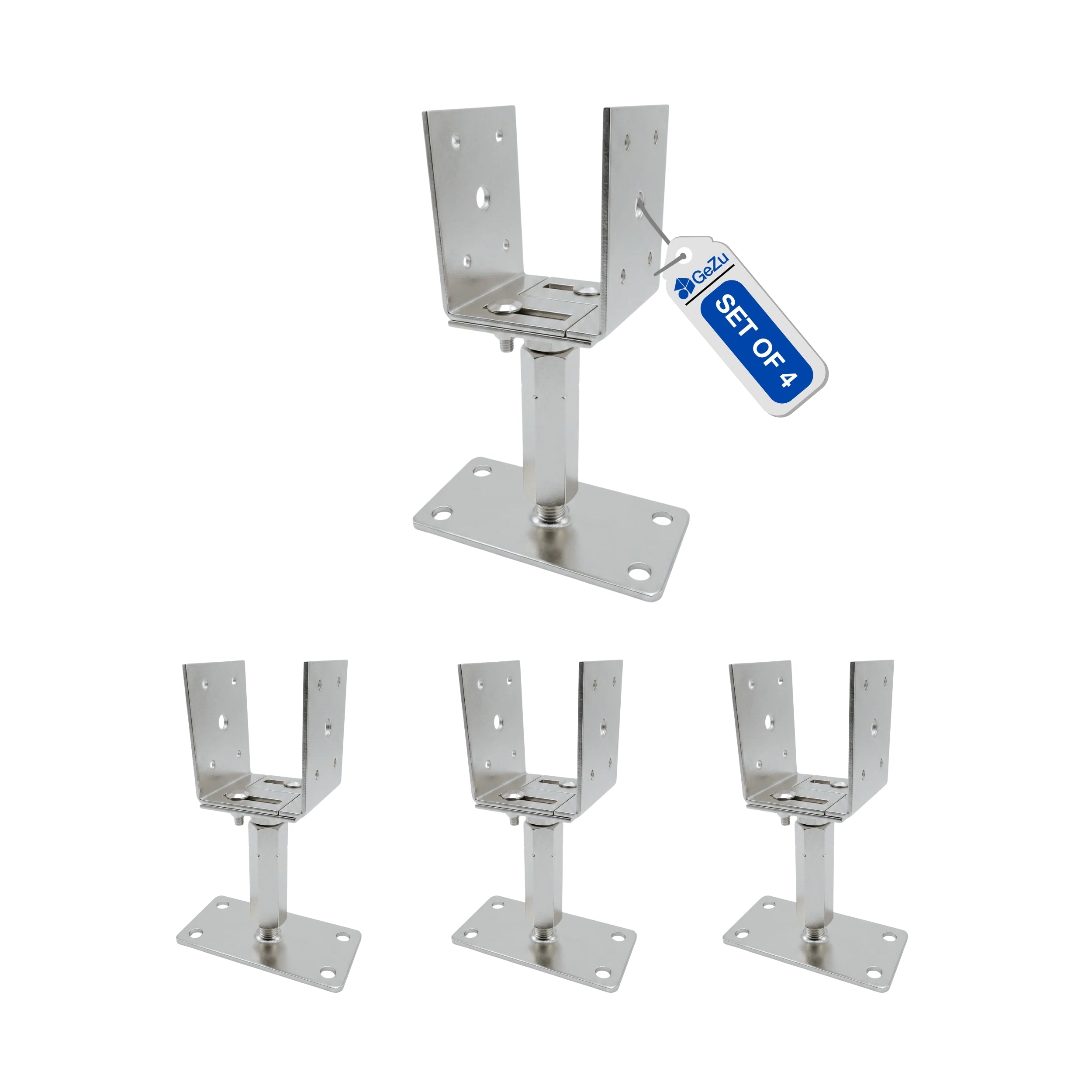 Bolt Down U Post Support Holder | Width & Hight Adjustable Bundle