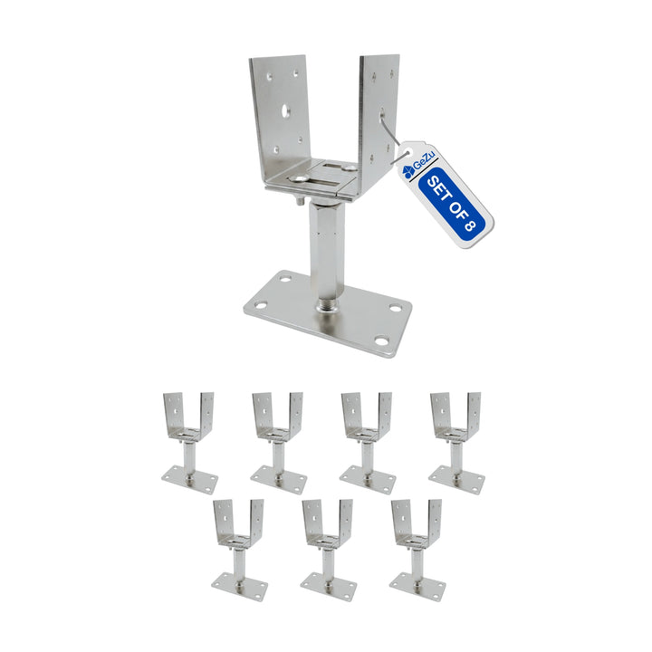 Bolt Down U Post Support Holder | Width & Hight Adjustable Bundle