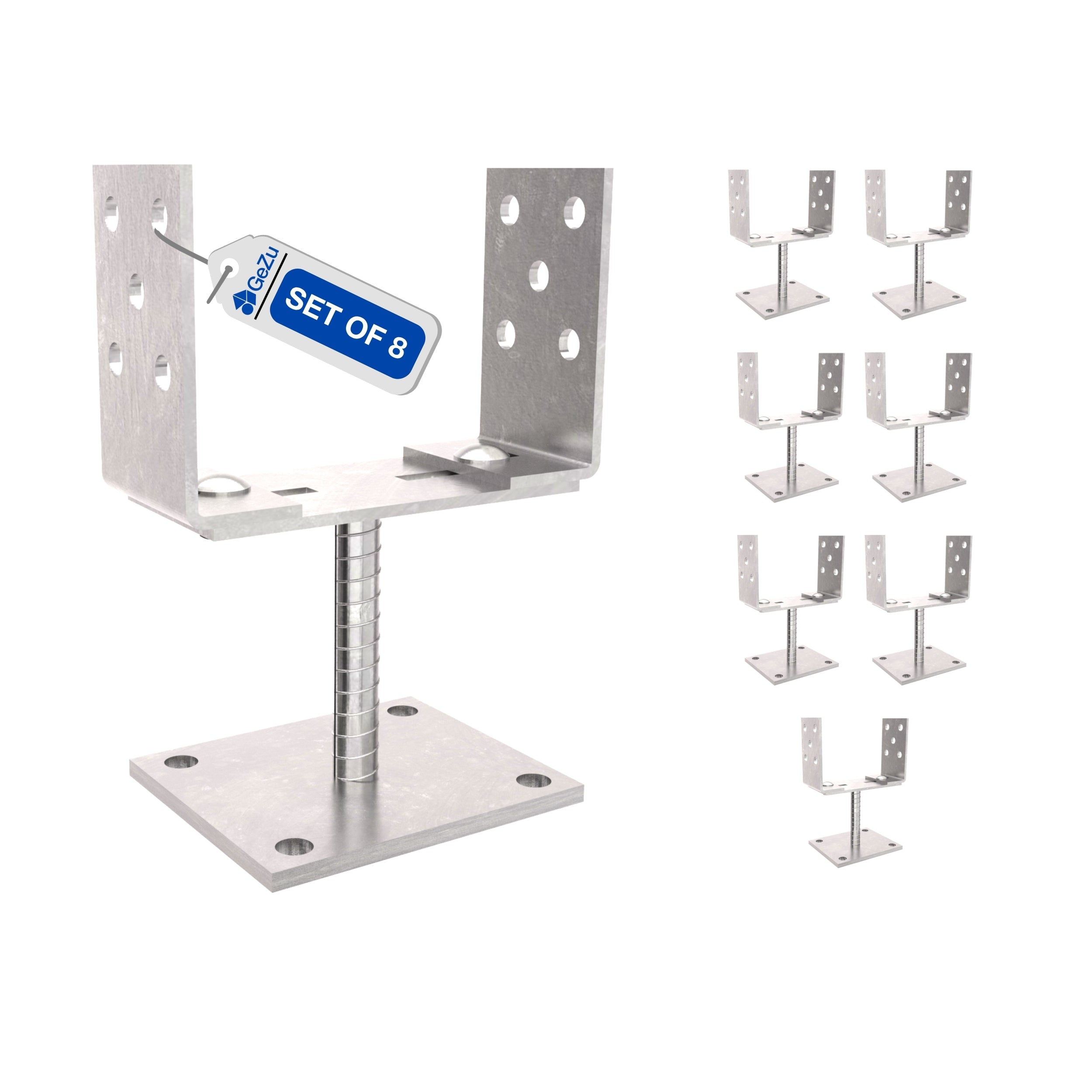 Bolt Down U Post Support Holder | Width Adjustable Bundle