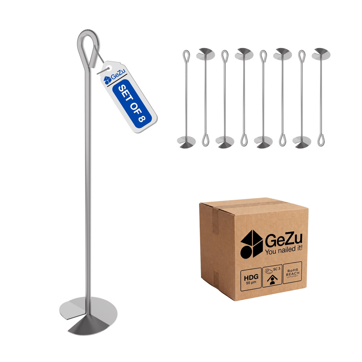 Ground anchor - 8-pack - Gezu Impex