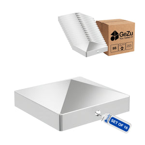 Fence cap - 71 x 71 mm - Stainless steel - Gezu Impex