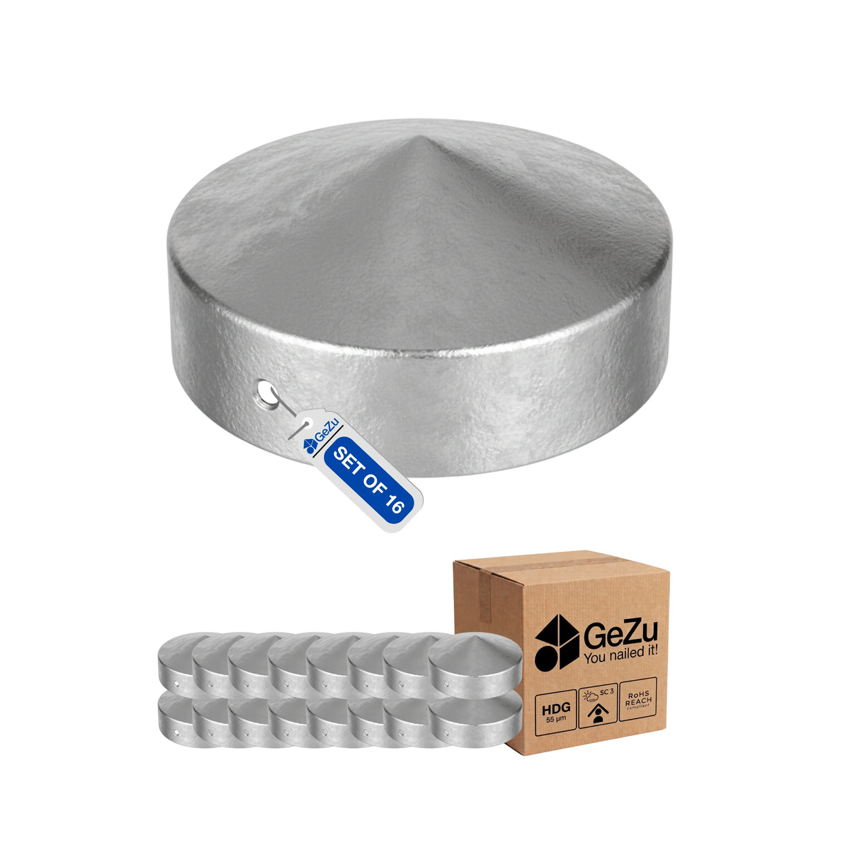 Round fence post cap - 12-pack - Gezu Impex