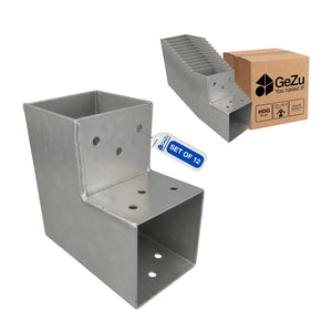 2-way L-shape pergola post connector bracket - 71 x 71 mm - Gezu Impex