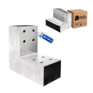 2-way L-shape pergola post connector bracket - 200 x 185 x 71 mm - Gezu Impex