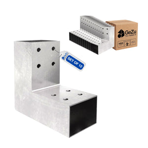 2-way L-shape pergola post connector bracket - 200 x 185 x 71 mm - Gezu Impex