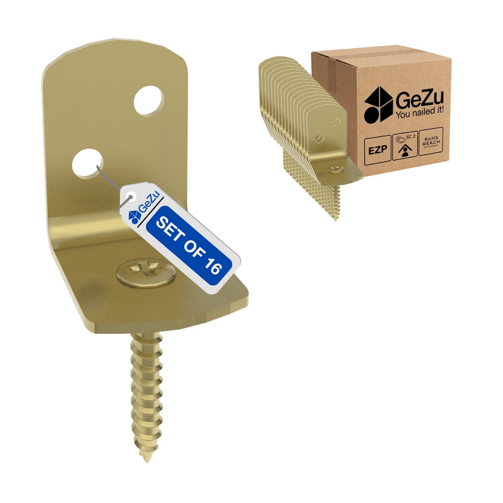 L shape fence panel brackets - 77 x 32 x 37 mm - Gezu Impex