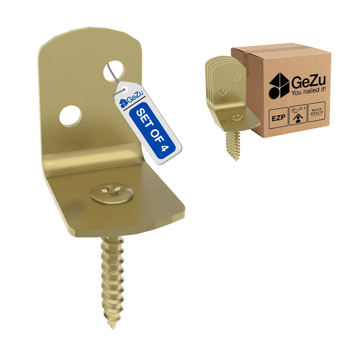 L shape fence panel brackets - 77 x 32 x 37 mm - Gezu Impex