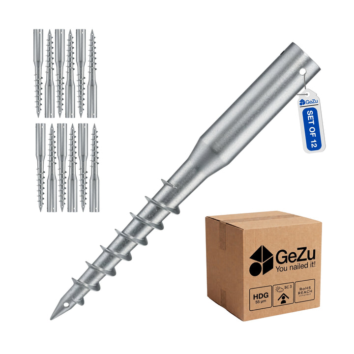 Spiral round beam post support - Ø 60 x 550 mm - Gezu Impex