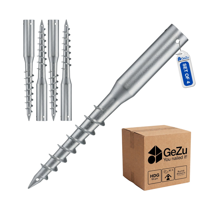 Spiral round beam post support - Ø 60 x 550 mm - Gezu Impex