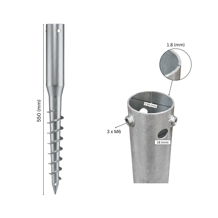 Post Support Spiral Round Beam