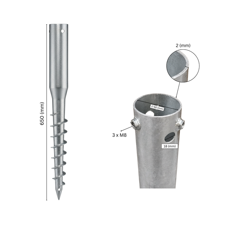 Post Support Spiral Round Beam
