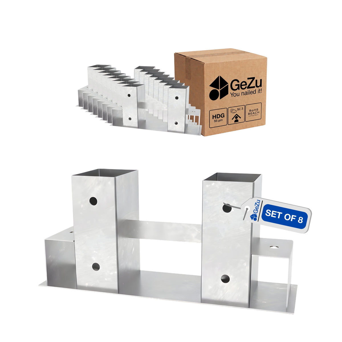 Firewood rack bracket - 8-pack - Gezu Impex
