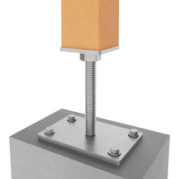 Bolt down height adjustable post support