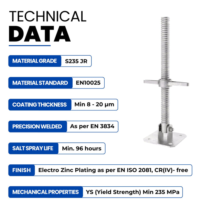 Adjustable Scaffold Swivel Base Screw Jack