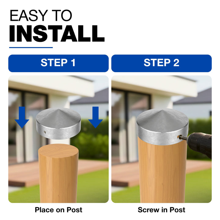 Fence Post Cap | Round Pyramid
