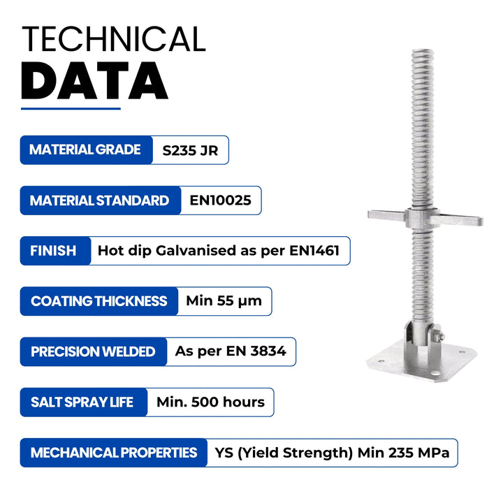 Adjustable Scaffold Swivel Base Screw Jack