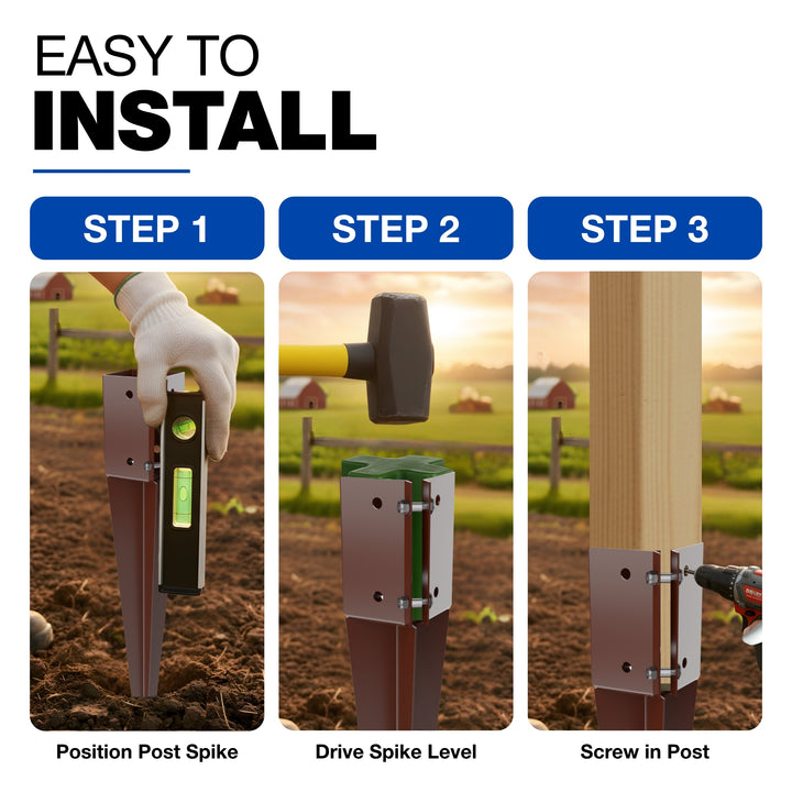 Swift Clamp Drive In Fence Post Spike Support