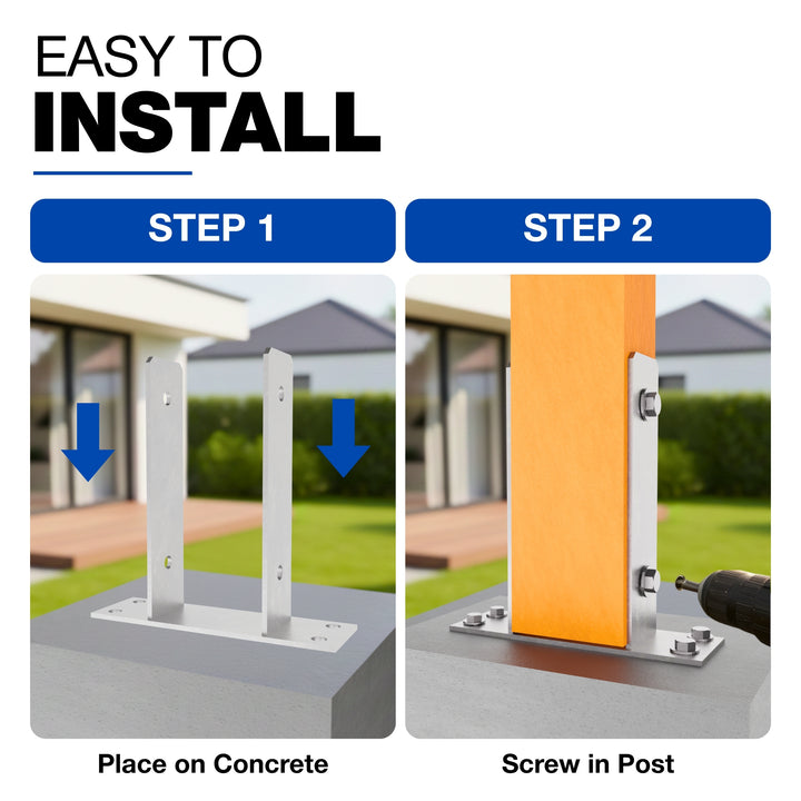 U Shaped Fence Post Bracket | Post Support
