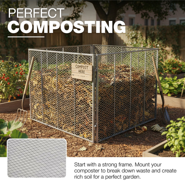 Square mesh composter