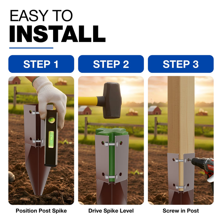 Swift Clamp Repair Spur | Fence Post Repair Spike