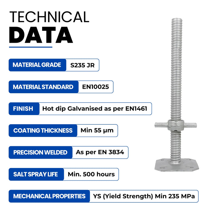 Adjustable Scaffold Base Screw Jack