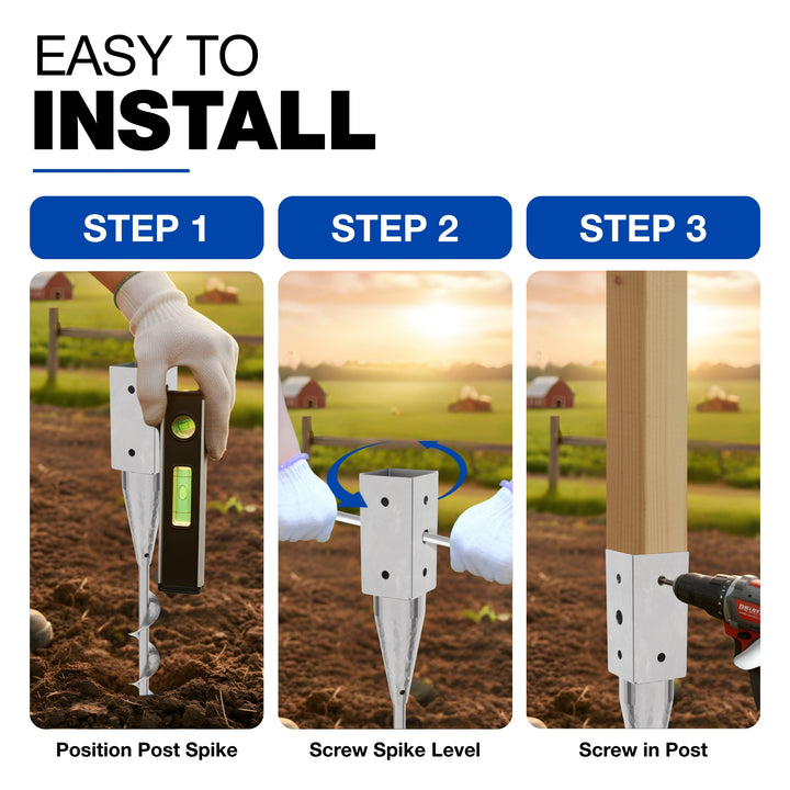 Ground Screw Post Anchor