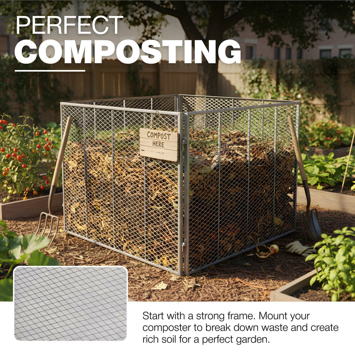 Square mesh composter