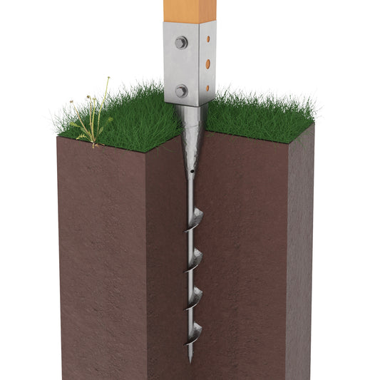 Ground screw post anchor