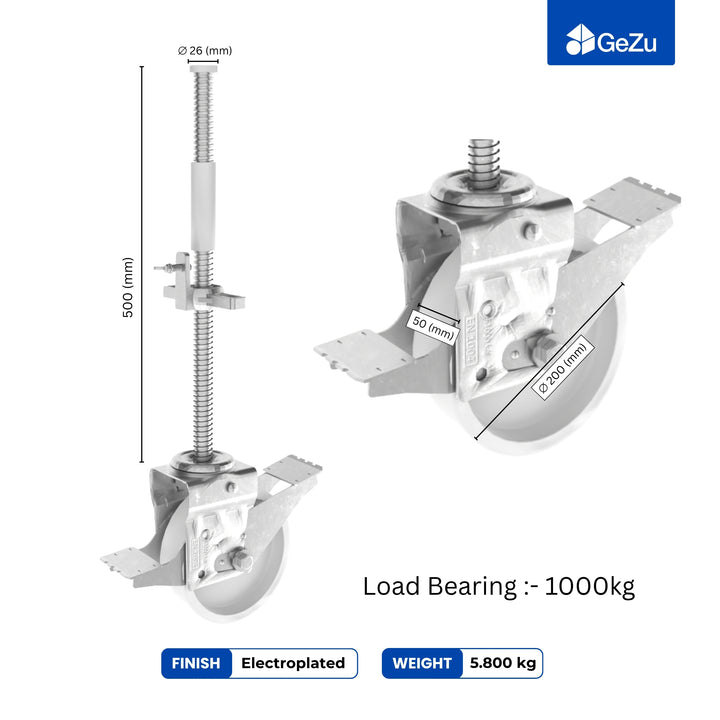 Adjustable Scaffolding Caster Wheel With Brake