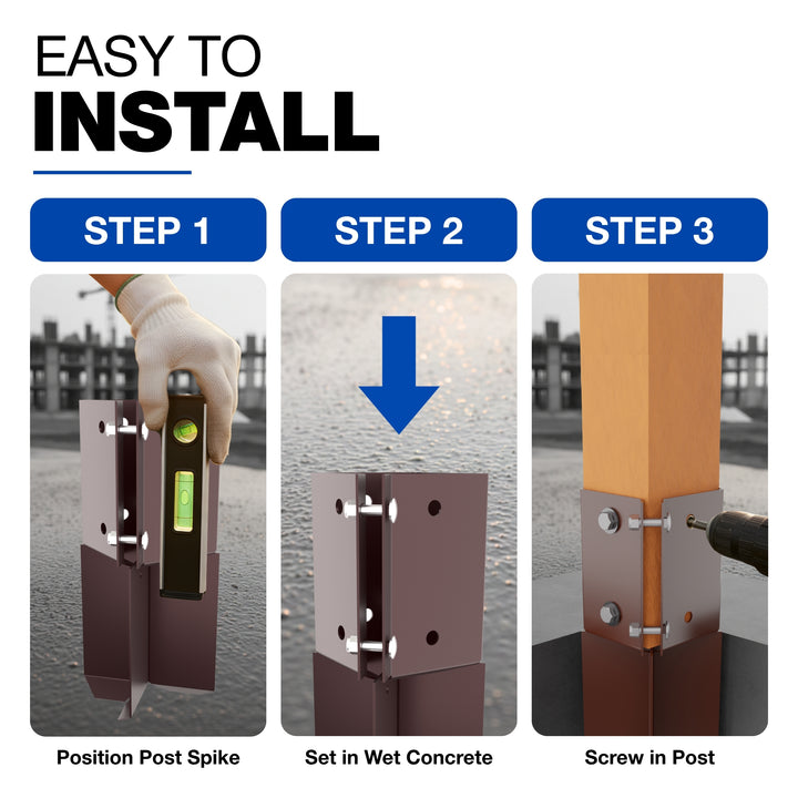 Swift Clamp Concrete In Post Support | Metpost