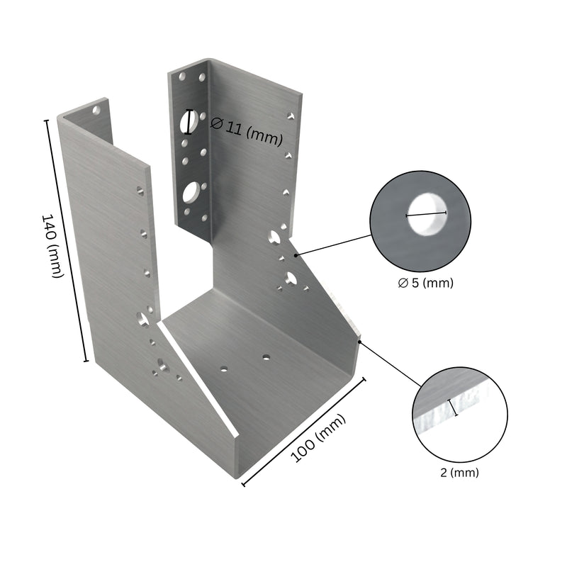 Concealed flange joist hanger