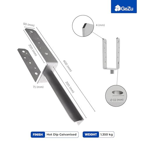 Concrete In U Shape Post Holder With Pin | Post Support