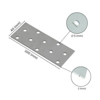 Flat wood connector plate