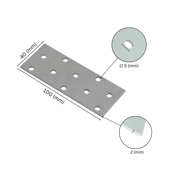 Flat wood connector plate