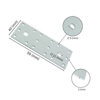 Flat wood connector plate