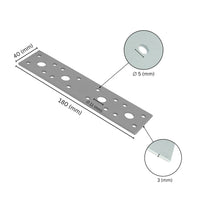 Flat wood connector plate