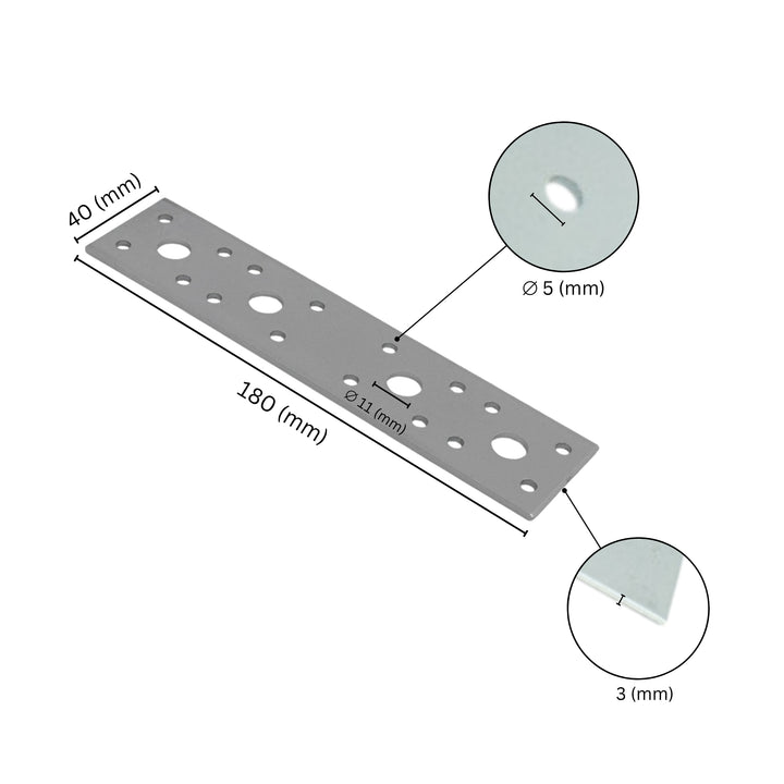 Flat wood connector plate