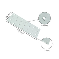 Perforated wood connector plate