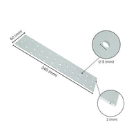 Perforated wood connector plate