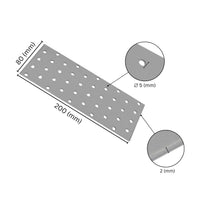 Perforated wood connector plate