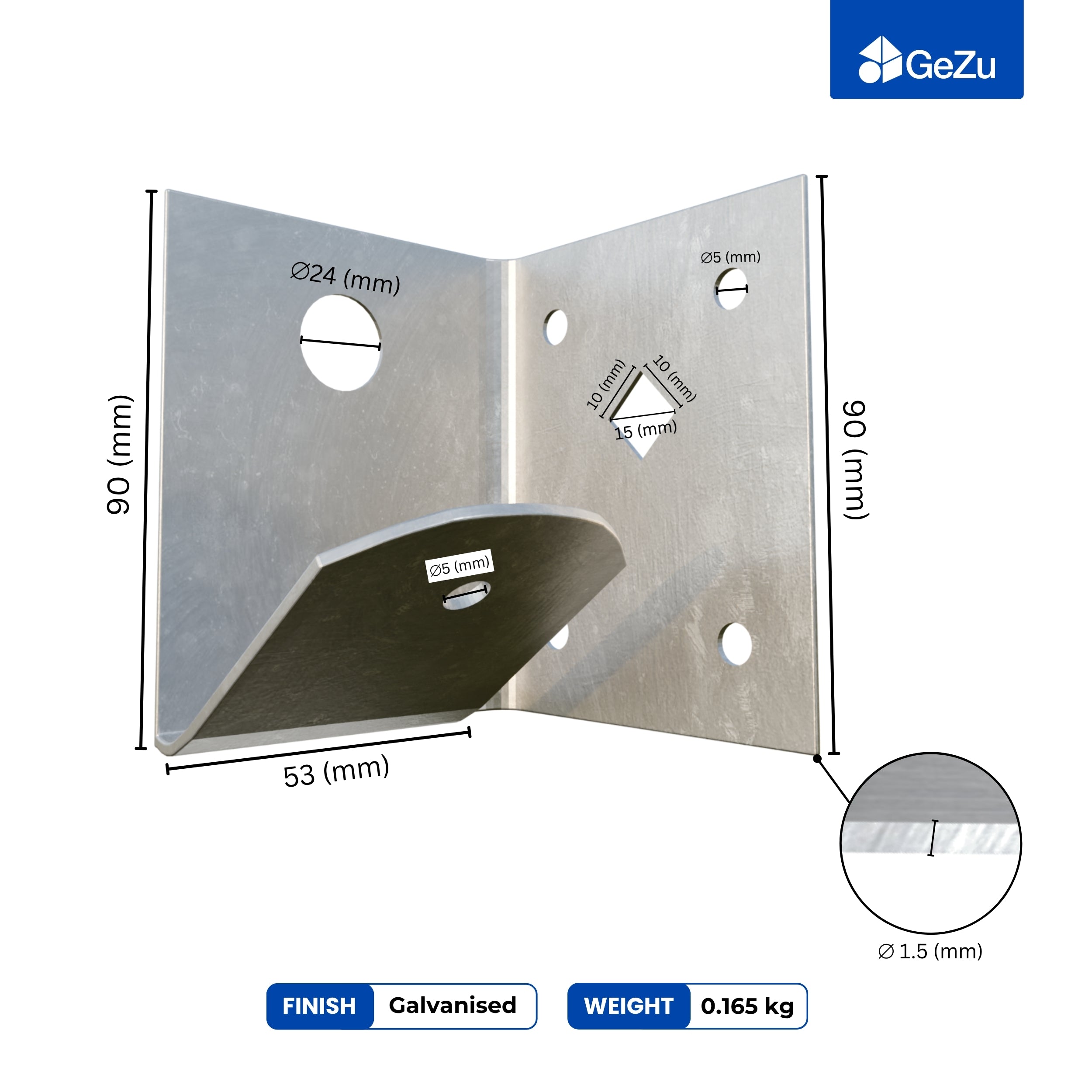 Bolt on arris rail bracket