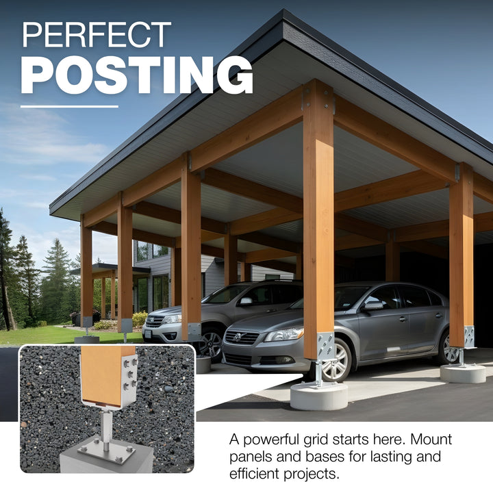 Bolt Down U Post Support Holder | Width & Hight Adjustable